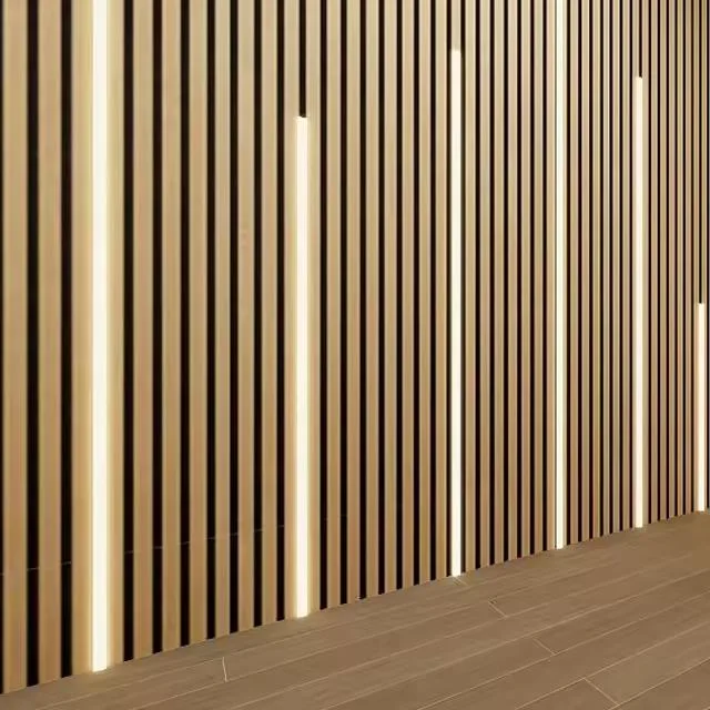 PVC Wood MDF Acoustic Wall Panel LED Light Acoustic Wood Panel