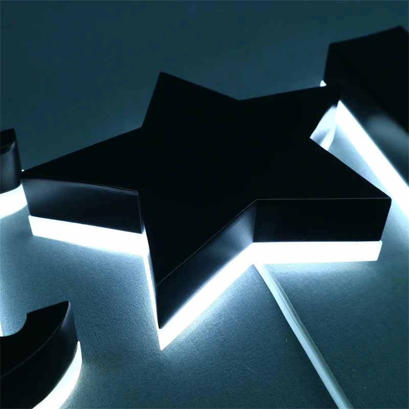 Custom Classic 3D Painted Acrylic Backlit Letters LED Sign Luminous Business Logo