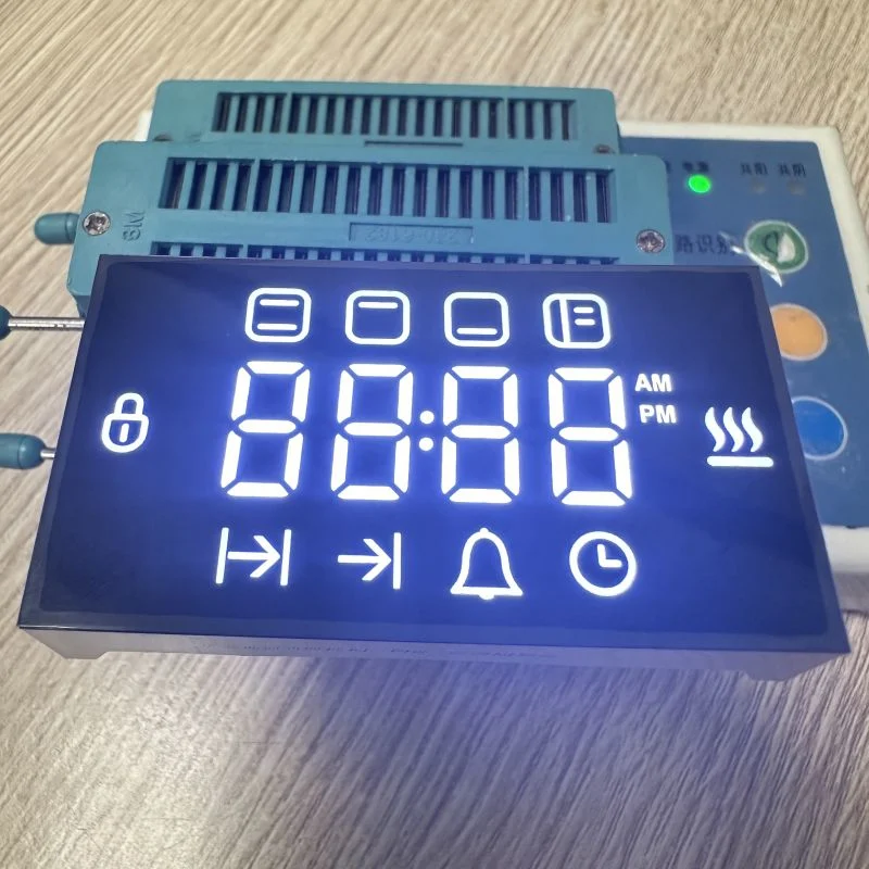 Customized Ultra White 62 X 35mm 7 Segment LED Display Common Cathode for Digital Oven Timer Controller