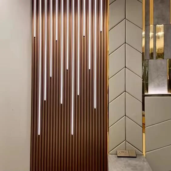 PVC Wood MDF Acoustic Wall Panel LED Light Acoustic Wood Panel