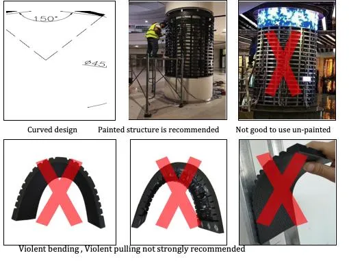 Indoor Display Screen P2.5 Soft Module Flexible LED Video Wall