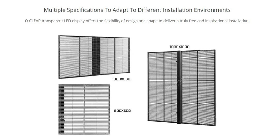 P3.9-7.8 High Transparent LED Display for Window Glass Advertisement Video Wall