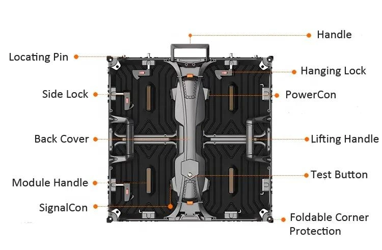 16: 9 P2.976 HD 4K 8K Full Color Digital Signage Rental LED Display Screen