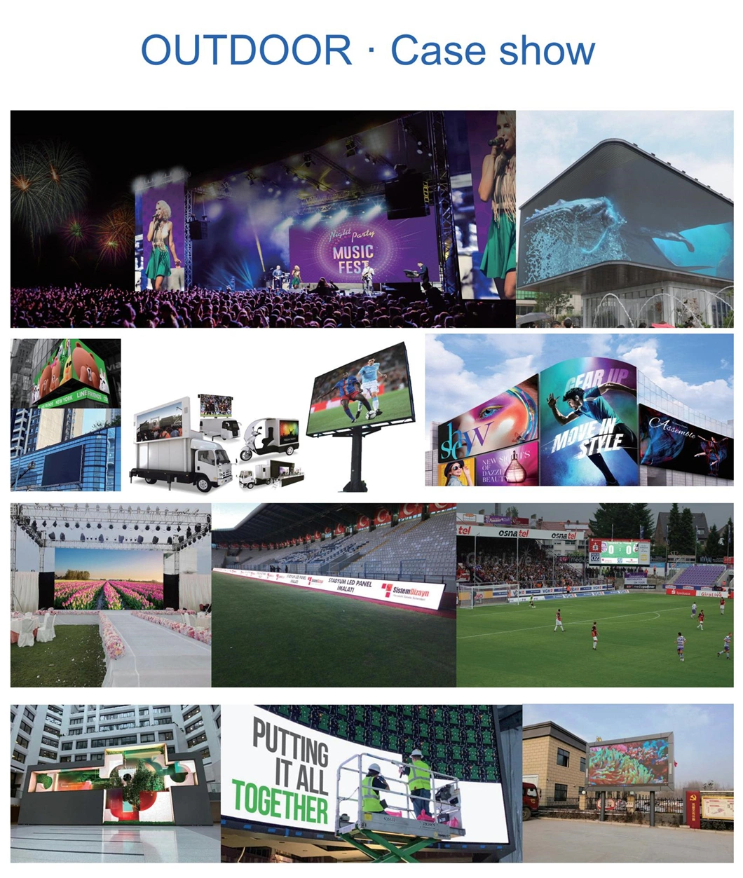 Outdoor High Resolution Advertising LED Display P3.91 Rental LED Screen for Event