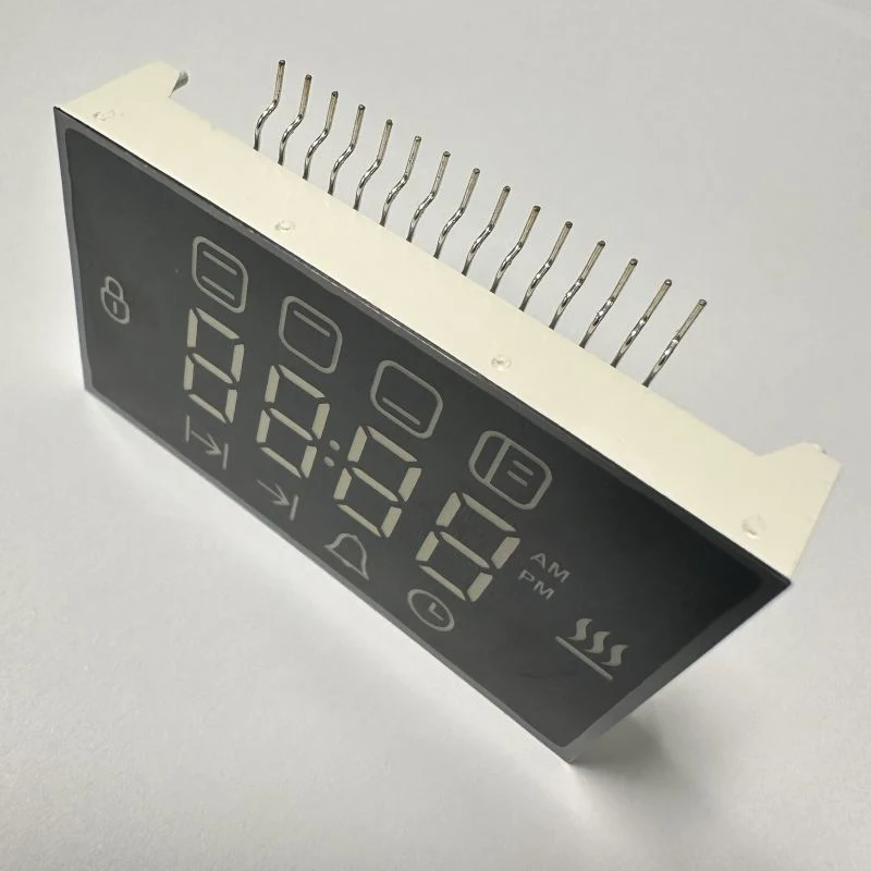 Customized Ultra White 62 X 35mm 7 Segment LED Display Common Cathode for Digital Oven Timer Controller