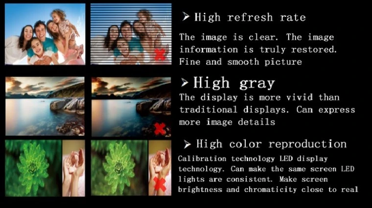 16: 9 Ratio HD P1.56 Fine Small Pitch Flexible LED Screen