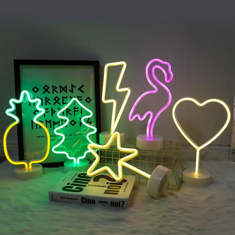 Personalized Battery Powered PVC Luces LED De Rebow Neon Signs PARA Habitacion