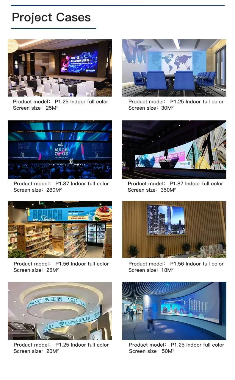 Creative Digital Signage 640*480 P2 Indoor High-Quality Fixed LED Display Video Wall Fine Pitch Panel