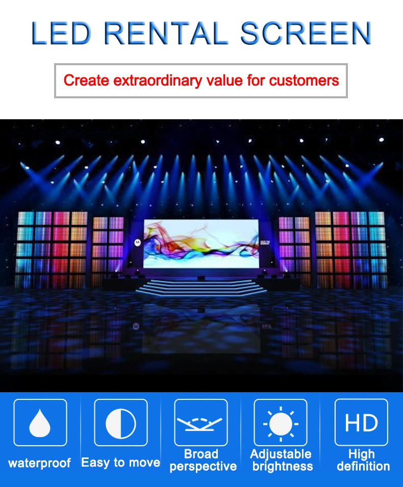 P3.91 Church Indoor Video Wall Giant Event Stage Rental LED Wall LED Display Screen for Concert