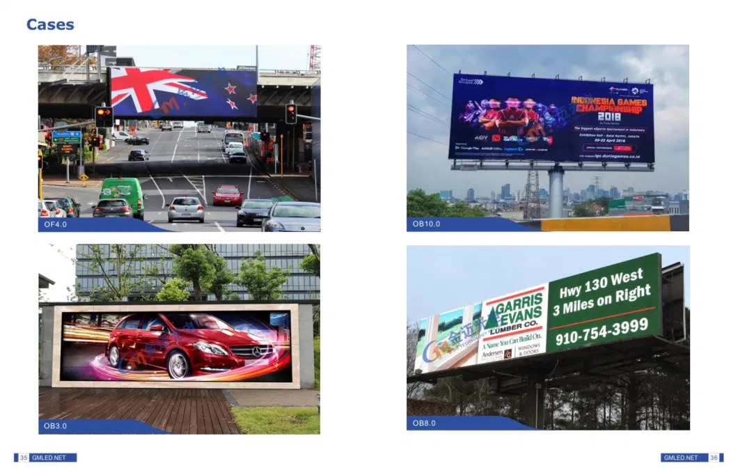 RGB Digital Advertising Visual LED Display Screen, P10 Full Color Fixed Outdoor LED Display