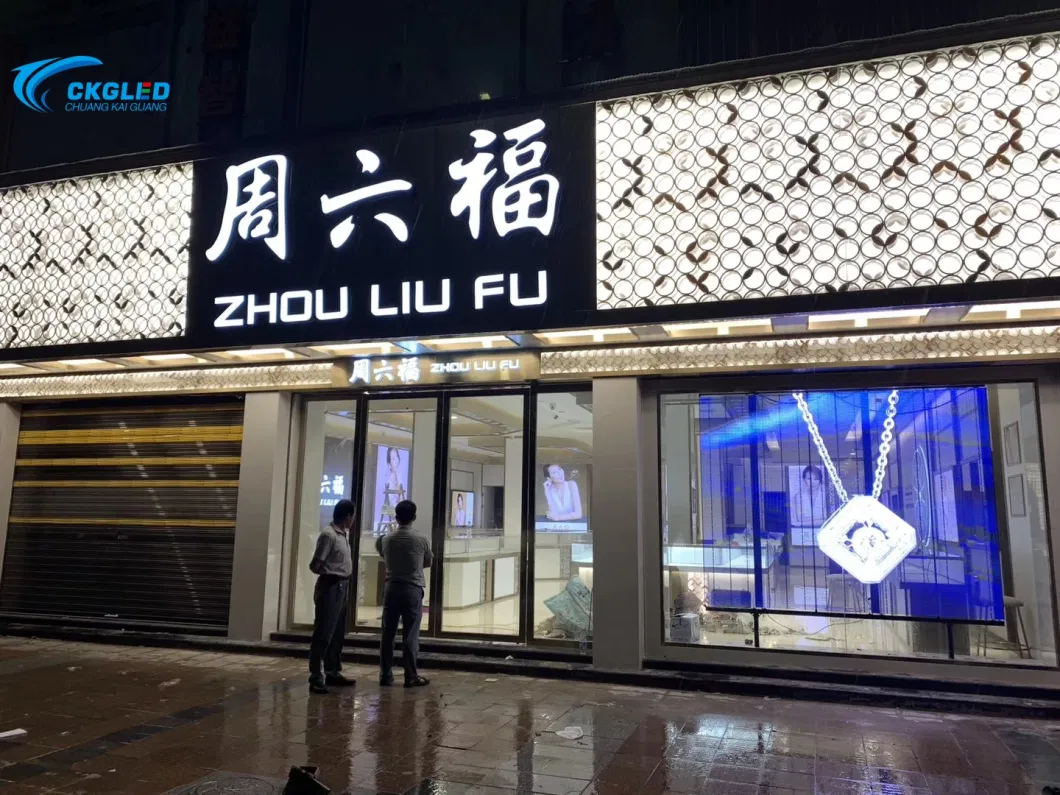 High Brightness P2.6 P3.91 Indoor Advertising Transparent Glass LED Display