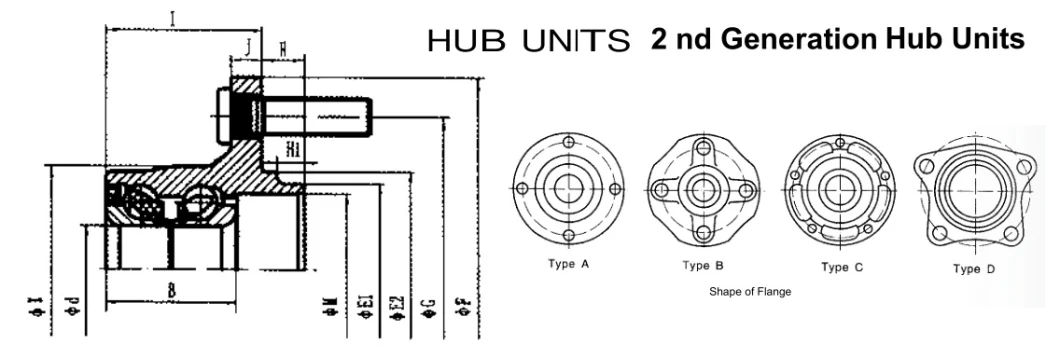 Car Front Wheel Hub Bearing Assembly Dacf30A01 Dacf30A02 Dacf30A03 Dacf30A04 Automotive Bearing Hub Unit