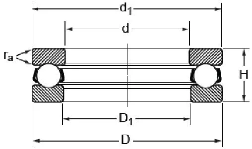 Light Series P5 51206 Automobile-Related Thrust Ball Bearing