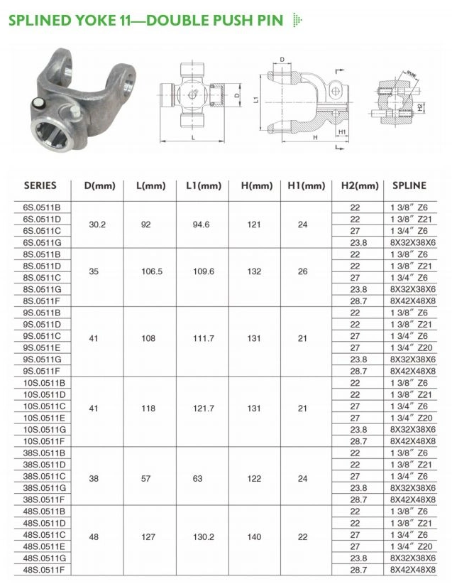 Yokes for Auto Parts Pto Drive Shaft