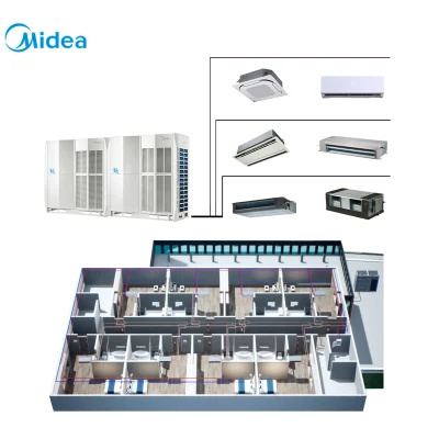 Midea 44CV precisa de la tecnología de control de aceite del sistema de aire acondicionado central comercial inversor Vrf VRV Aire Acondicionado Central unidad exterior.