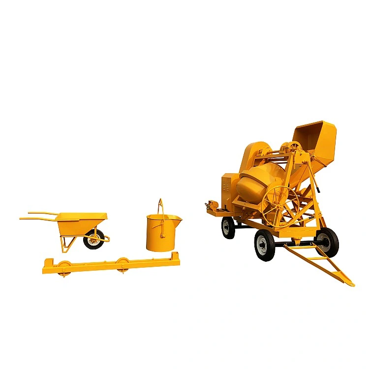 Self-Loading Concrete Mixer with Elevator and Winch