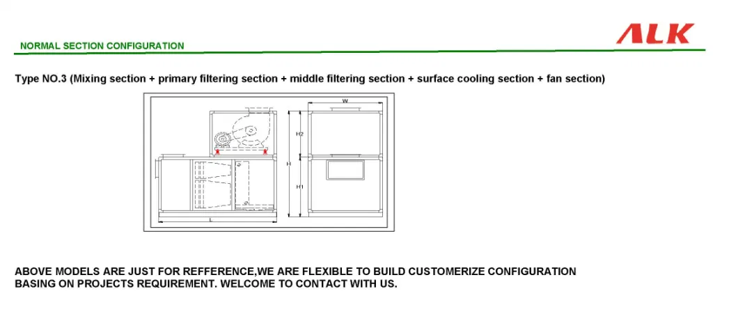 Modular Fresh Clean Medical Industrial Commercial Central Cabinet Horizontal Vertical Recovery HVAC Ahu Conditioning Dx Hrv Type HEPA Air Handling Unit for Vrf