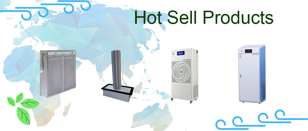 CE Central System Kill Virus Air Sterilier Unit Hotel Ultraviolet Plasma HEPA Air Purifier Unit