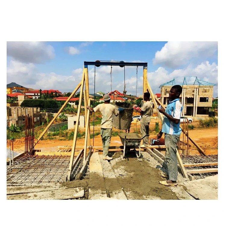 Self-Loading Concrete Mixer with Elevator and Winch