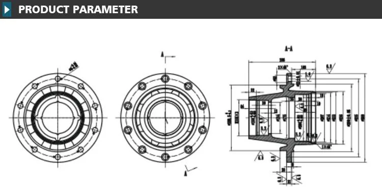 Semi Trailer Parts American Type 13ton Axle Hub Wheel Hub