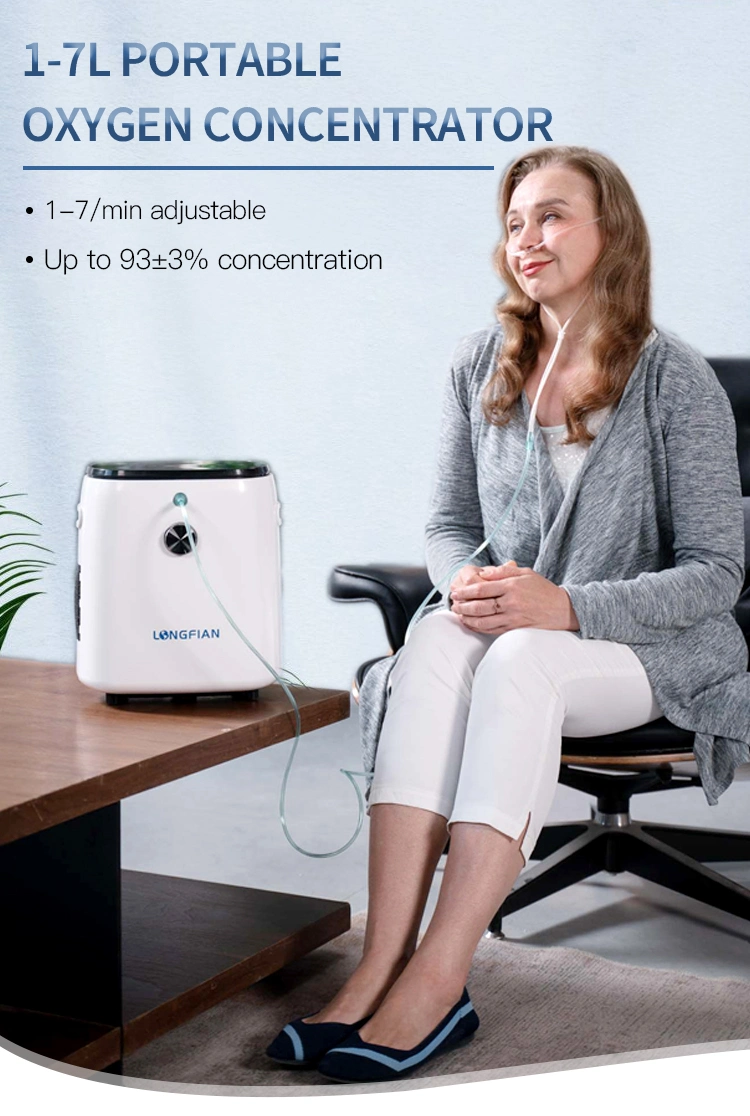 Hospital Equipment Homecare Mini 7L Portable Battery Oxygen Concentrator