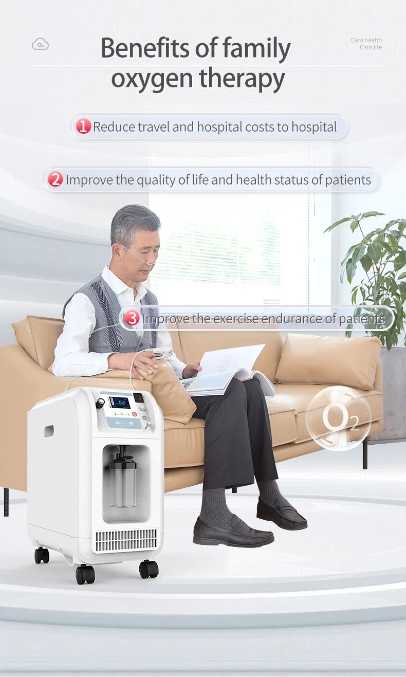 Contec Factory Medical Equipment 5L Portable Oxygen Concentrator with CE