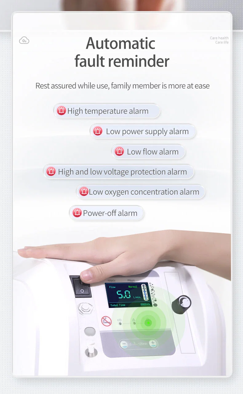 Contec Factory Medical Equipment 5L Portable Oxygen Concentrator with CE