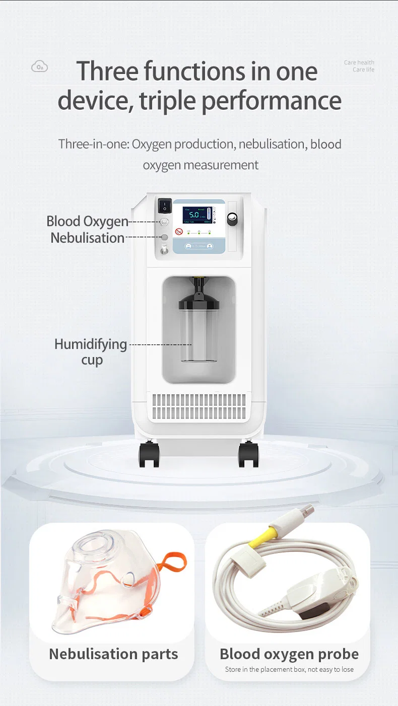 Contec Factory Medical Equipment 5L Portable Oxygen Concentrator with CE