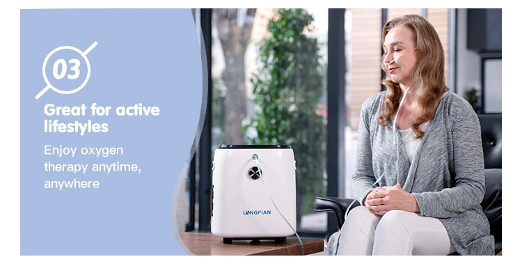 Hospital Equipment Homecare Mini 7L Portable Battery Oxygen Concentrator