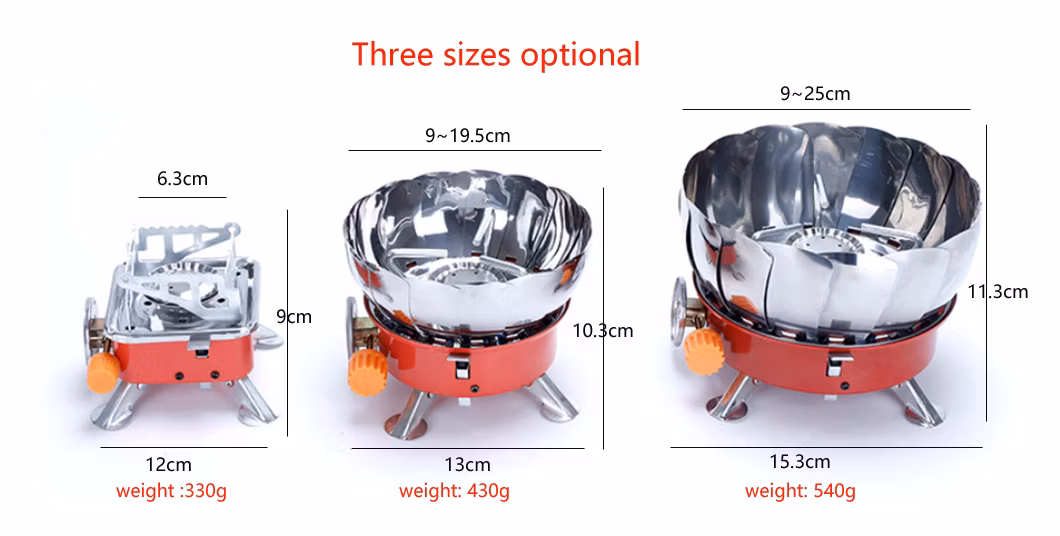 Outdoor Camping Stove Portable Snap-Type Lotus Burner Gas Cooking Stoves for Travelling Hiking Picnics