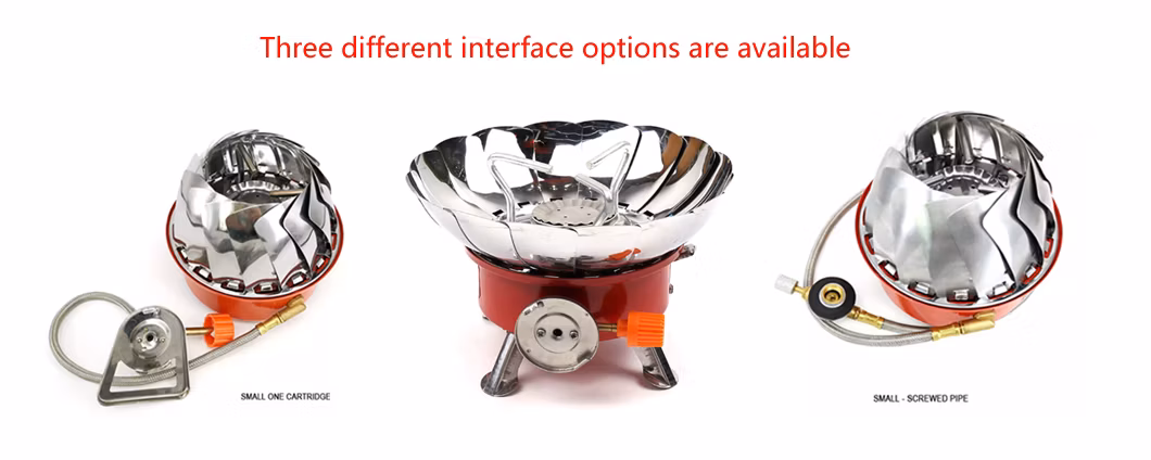 Outdoor Camping Stove Portable Snap-Type Lotus Burner Gas Cooking Stoves for Travelling Hiking Picnics