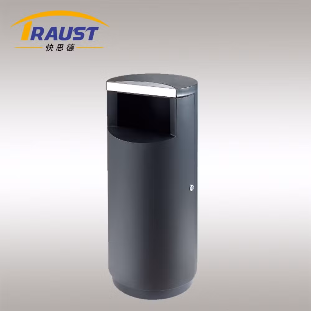 Traust Commercial Street Storage Metal Waste Trash Garbage Can Bin