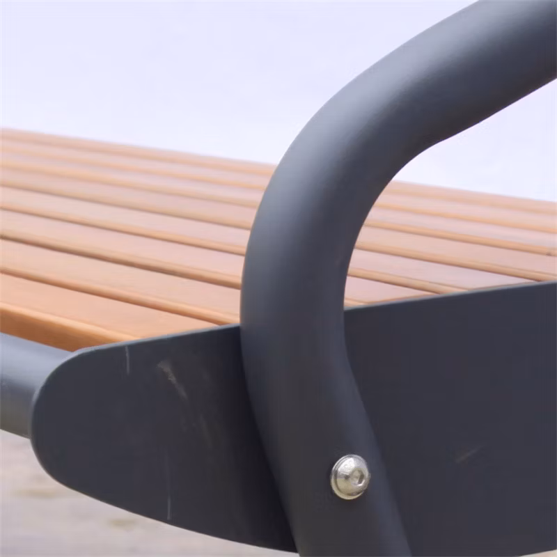 Outdoor Garden Park Furniture Outside MID Century Modern Backless Composite Wood Bench