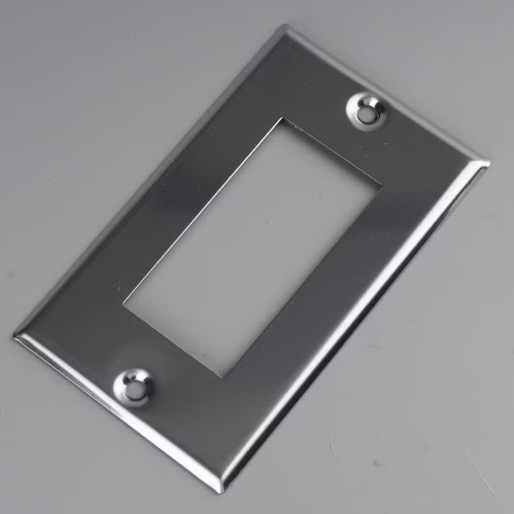 Metal Stainless Steel Locking Single Gang Dryer 2.15&quot; Receptacle Blade Wall Plate