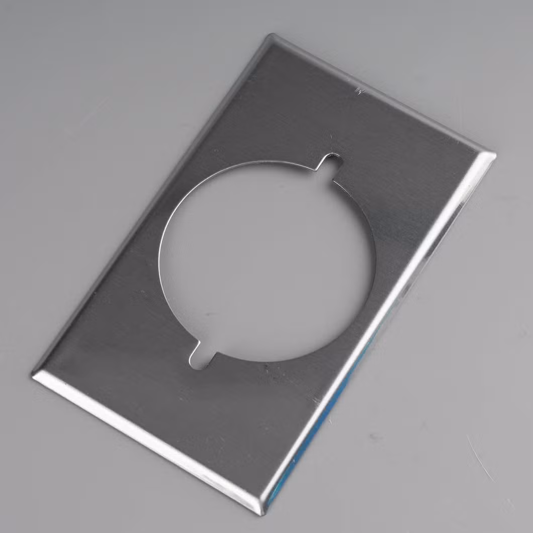 Metal Stainless Steel Locking Single Gang Dryer 2.15&quot; Receptacle Blade Wall Plate