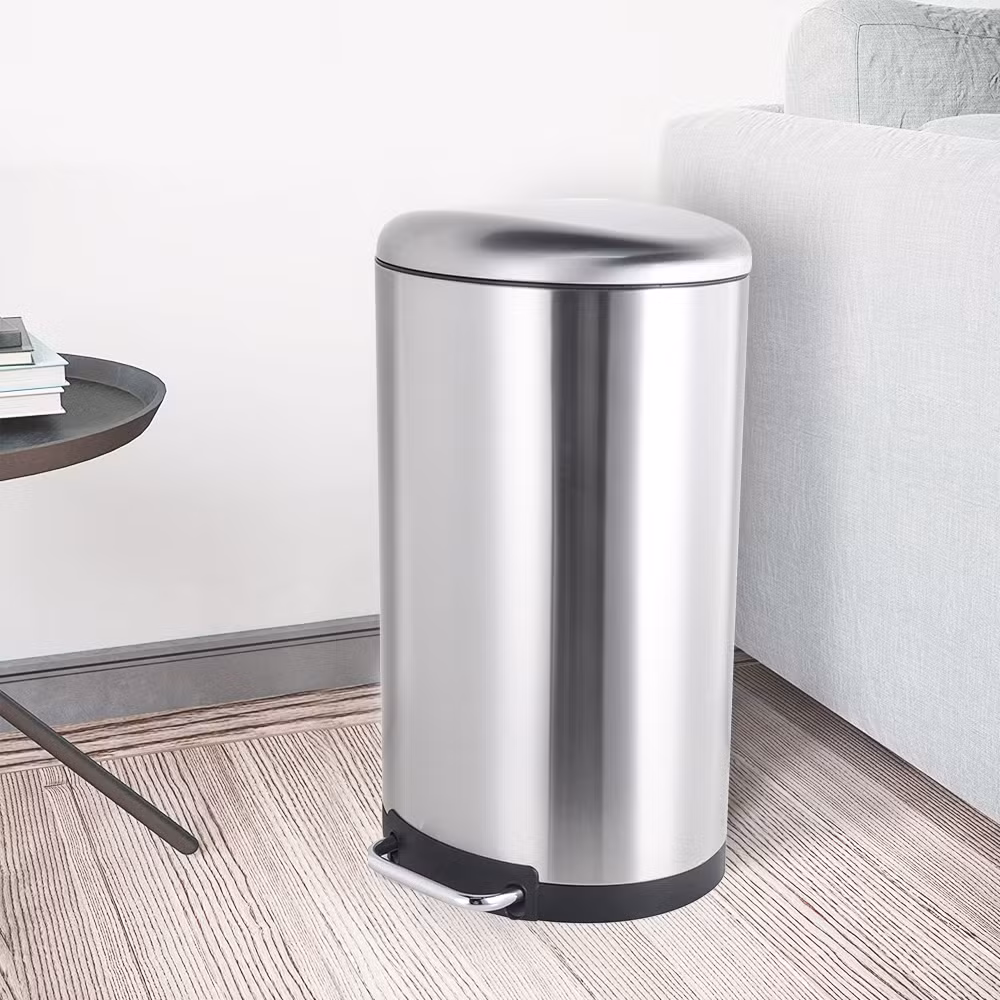 New Arrival Commercial Factory Modern Trash Bin Stainless Steel Garbage Can