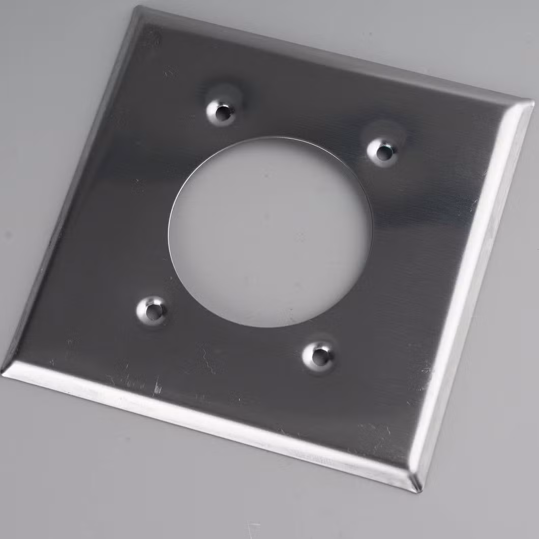 Metal Stainless Steel Locking Single Gang Dryer 2.15&quot; Receptacle Blade Wall Plate