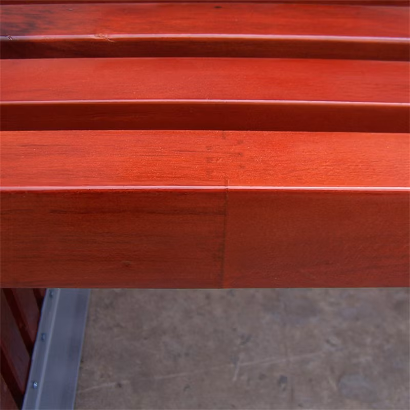 Outdoor Park Outside Public Garden Patio Long All Wooden Vintage Backless Bench