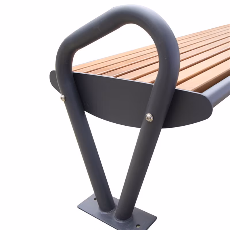 Outdoor Garden Park Furniture Outside MID Century Modern Backless Composite Wood Bench