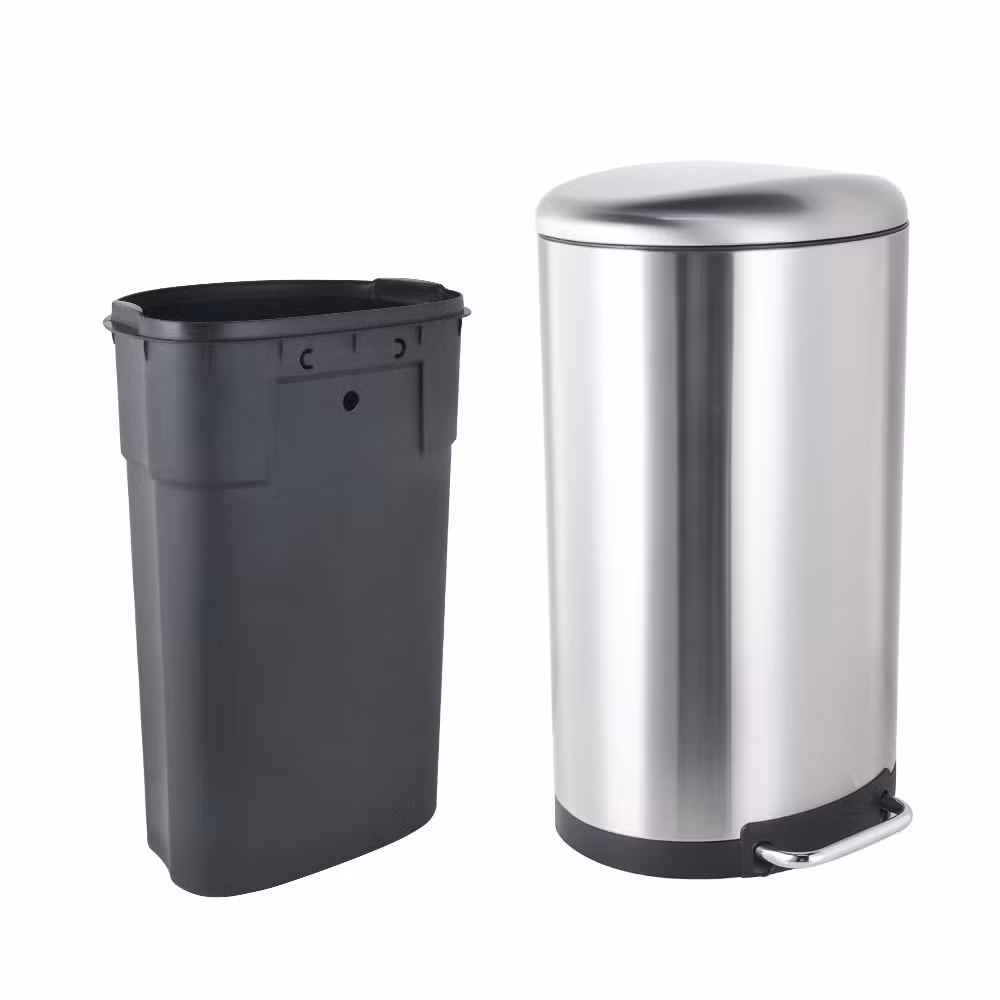 New Arrival Commercial Factory Modern Trash Bin Stainless Steel Garbage Can
