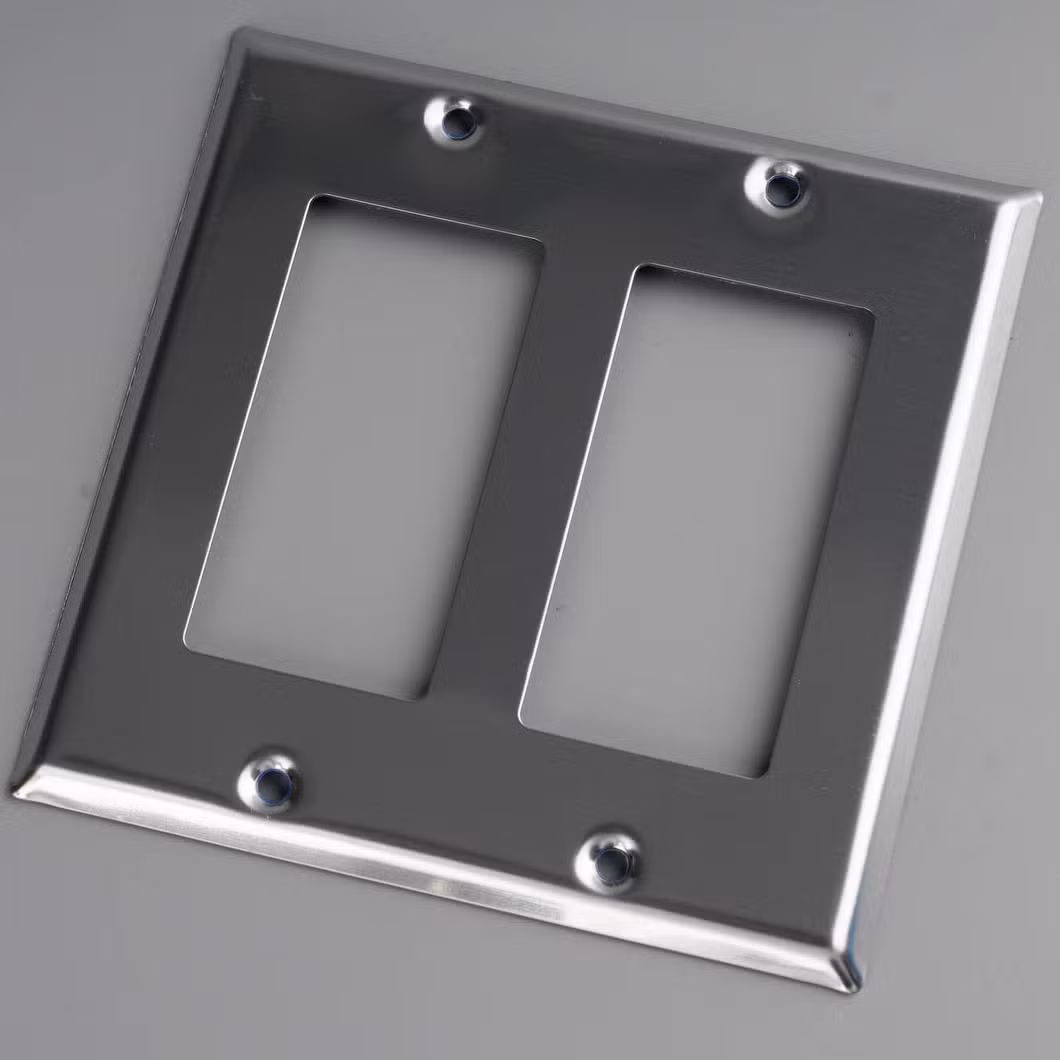 Metal Stainless Steel Locking Single Gang Dryer 2.15&quot; Receptacle Blade Wall Plate