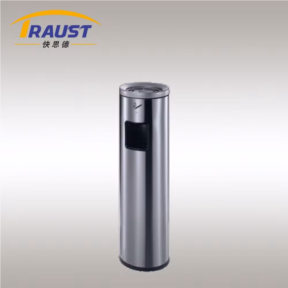 Traust Indoor Stainless Steel Standing Smokers Metal Ashtray Cigarette Bin Ash Can Ash Receptacle