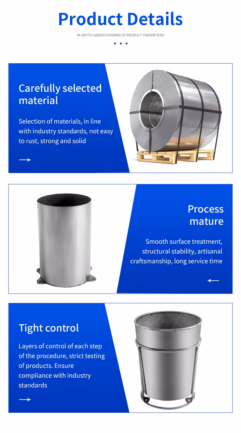 Original Quality Manufacturer Commercial Use 8L Hot Sale Stainless Steel Trash Litter Bin