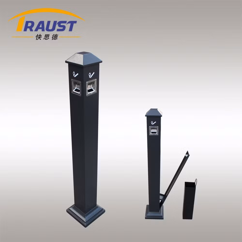 Traust Outdoor Standing Smokers Metal Ashtray Cigarette Bin Ash Can Ash Receptacle