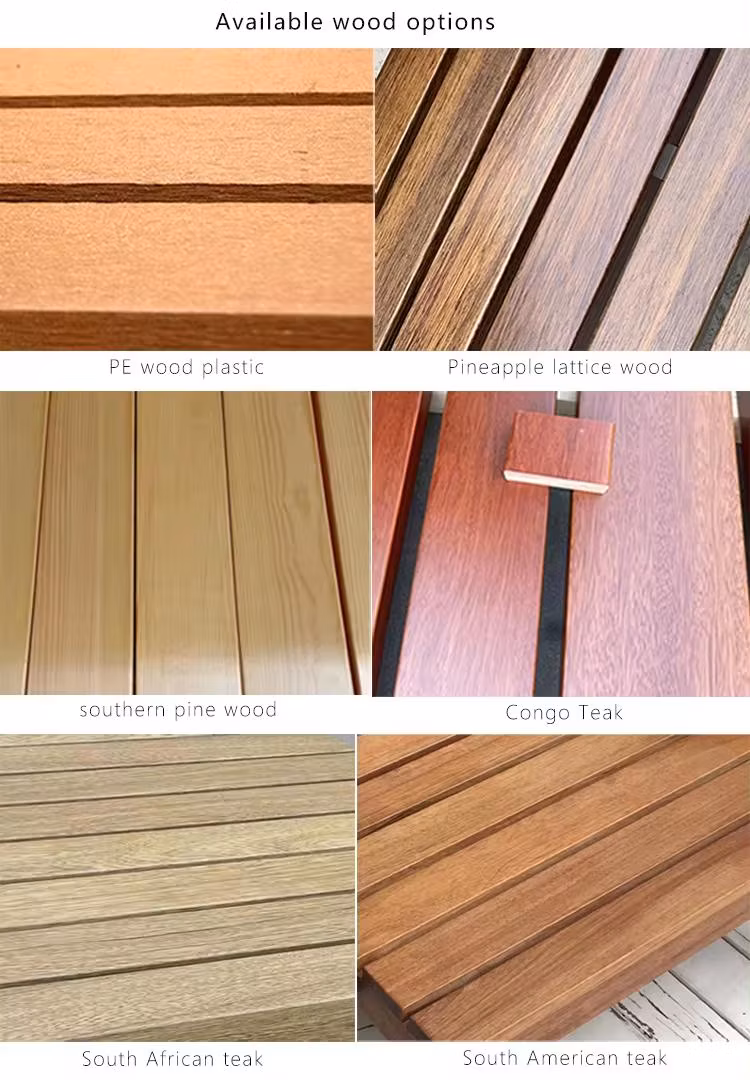Outdoor Park Outside Public Garden Patio Long All Wooden Vintage Backless Bench
