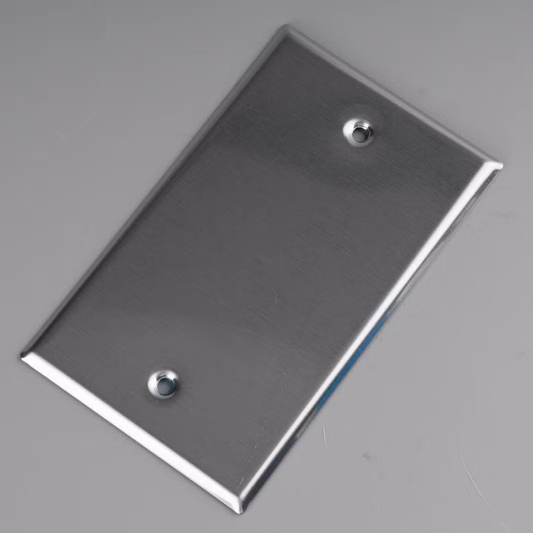 Metal Stainless Steel Locking Single Gang Dryer 2.15&quot; Receptacle Blade Wall Plate