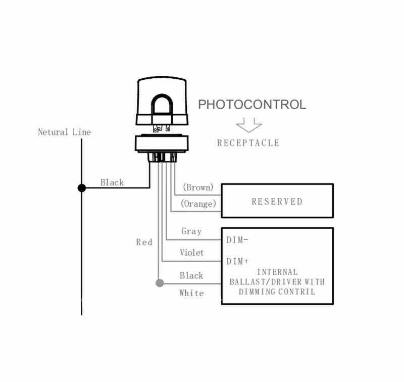 Competitive Price 7 Wires Dimmable Photocontrol Receptacle Lighting ANSI C136.41 Standard