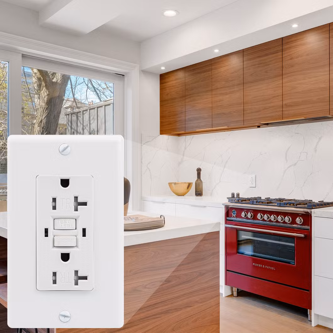 UL Approve 15AMP Tamper Resistant Self Test Gfi GFCI Receptacle with LED Indicator
