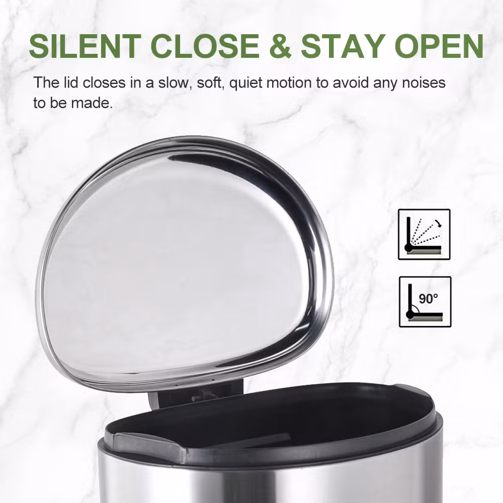 New Arrival Commercial Factory Modern Trash Bin Stainless Steel Garbage Can