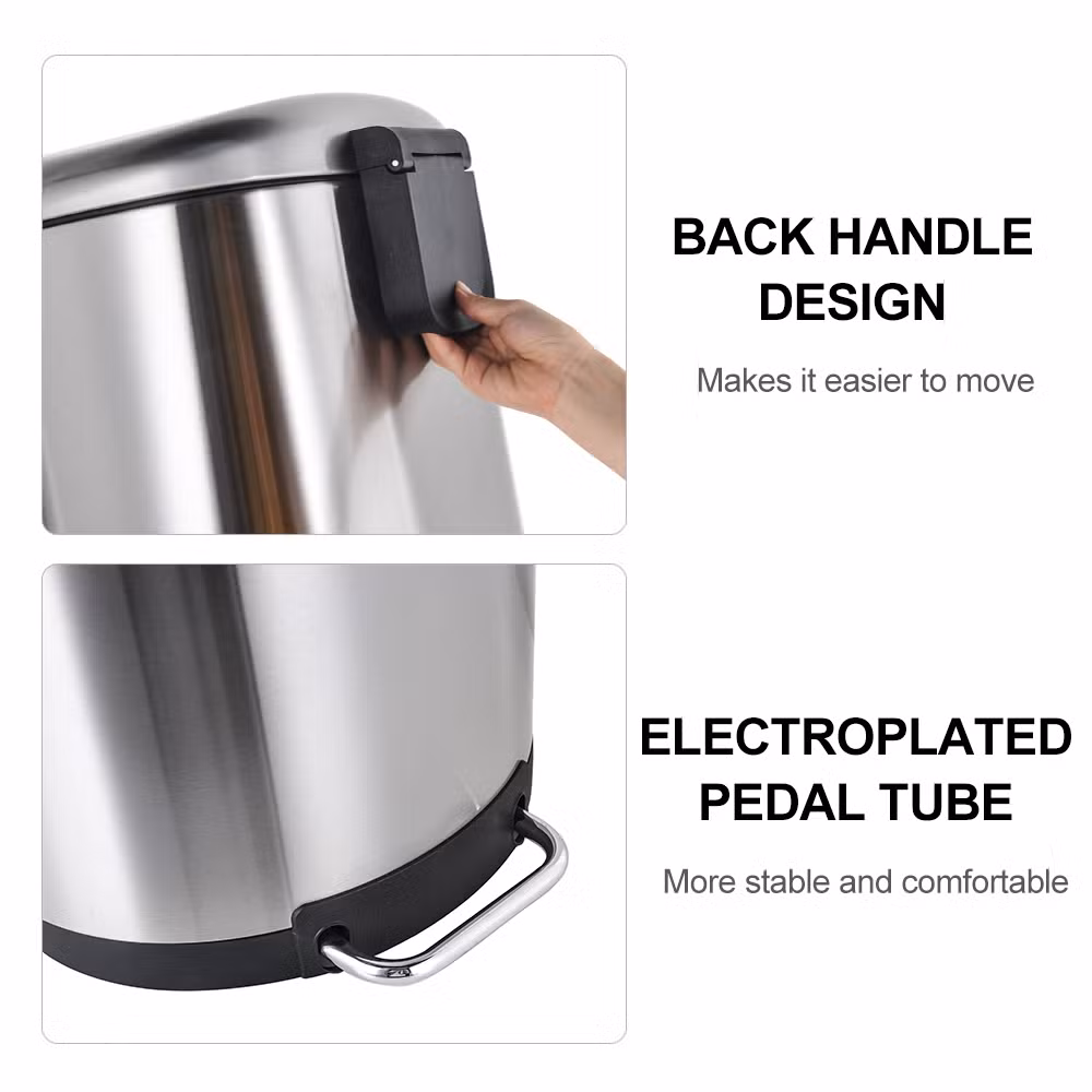 New Arrival Commercial Factory Modern Trash Bin Stainless Steel Garbage Can